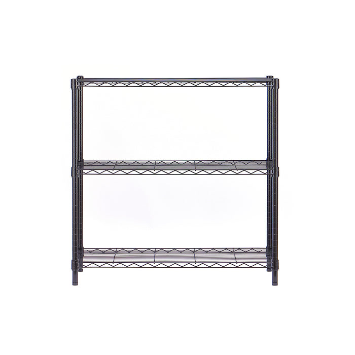 Eurowire Shelving Set (3 Shelf 900x900x350) (Black)