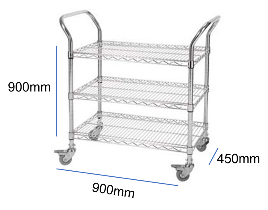 Eurowire Chrome Wire Trolley