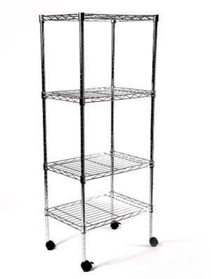 Eurowire Chrome Plated Shelving Set (4 Shelf, 1600x350x350)