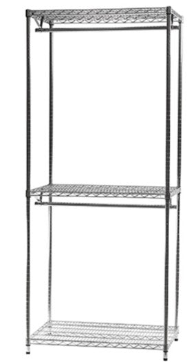 Eurowire Wardrobe (3 Shelf 1800x900x450) twin hanger