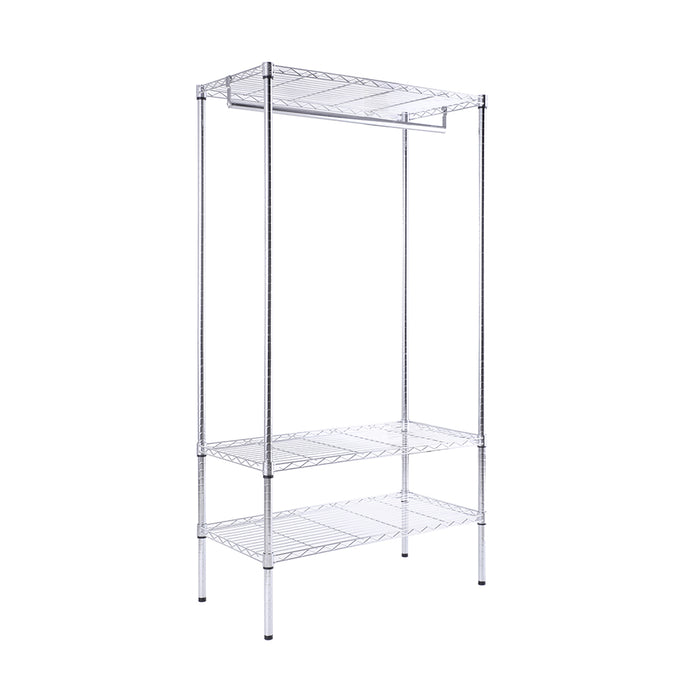 Eurowire Wardrobe (3 Shelf, 1600x900x450) (silver)