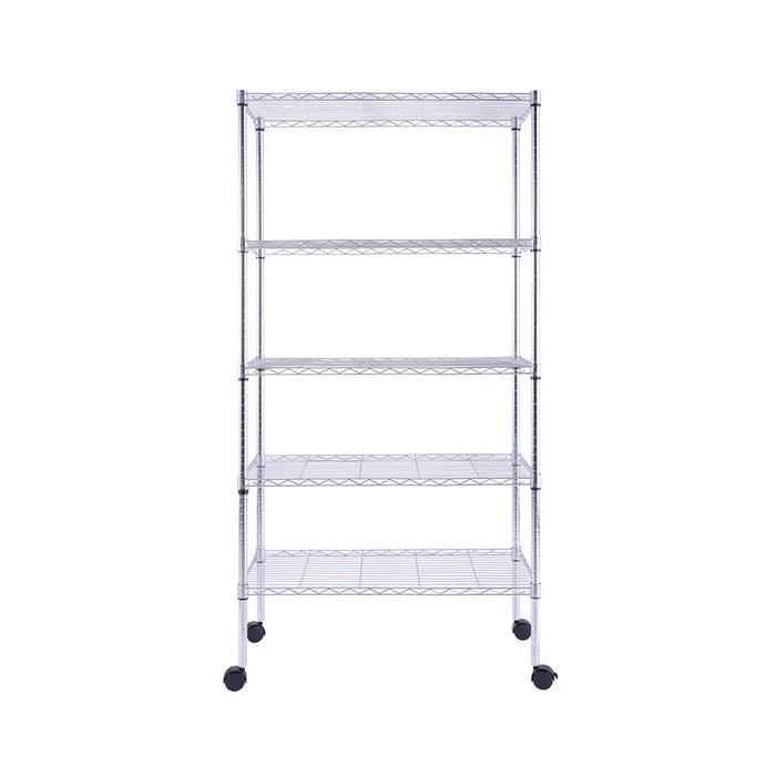 Eurowire Chrome Plated Shelving Set (5 Shelf, 1800x760x350)