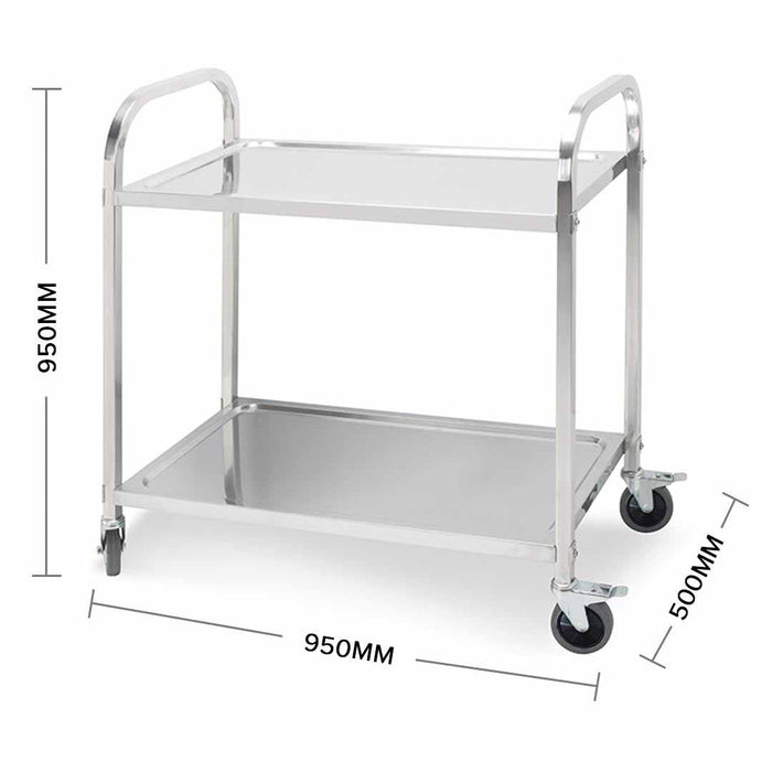 Stainless Steel Utility Trolley 2 tier (950x500x950)