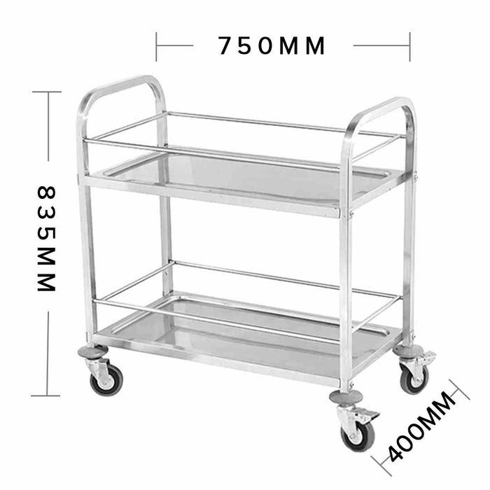 Stainless Steel Trolley 2 tier (750x400x850)