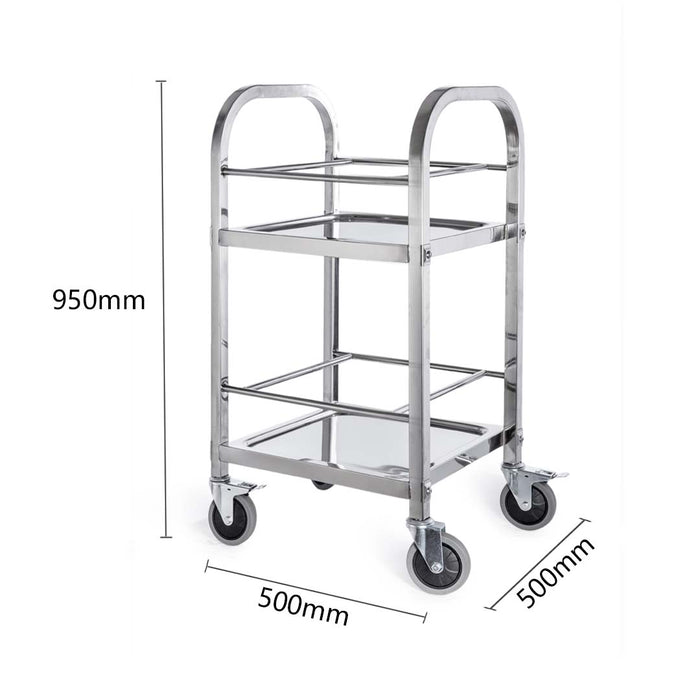 Stainless Steel Trolley 2 tier (500x500x950)