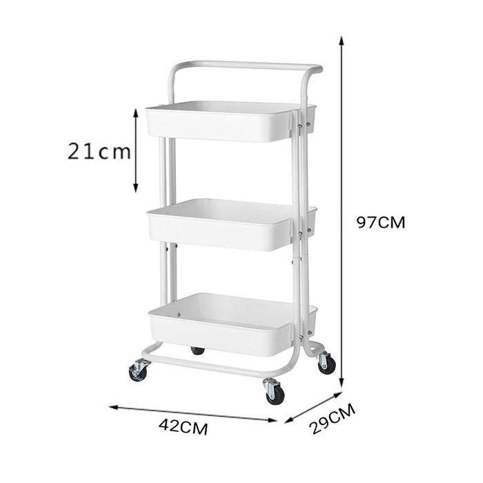 Trolley 3 tier (white)