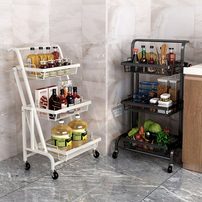 Kitchen Cart 3 tier (Adjustable) White