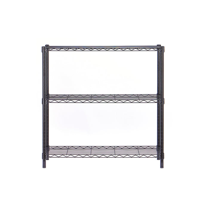 Eurowire Shelving Set (3 Shelf 900x900x350) (Black)