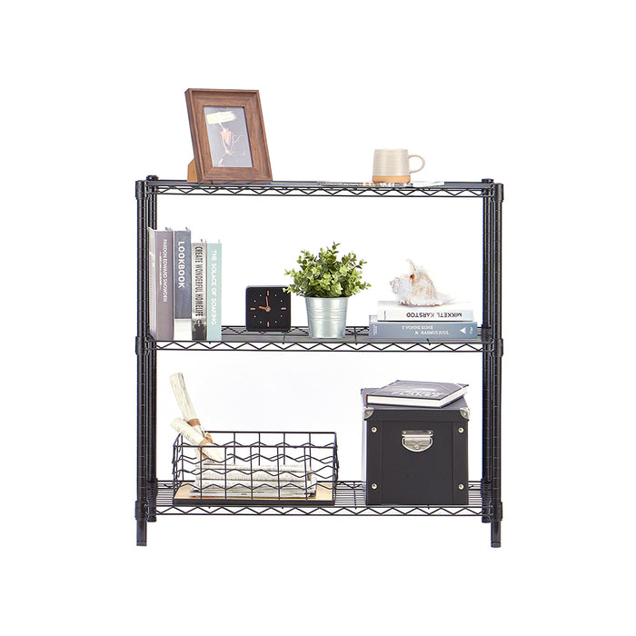 Eurowire Shelving Set (3 Shelf 900x900x350) (Black)