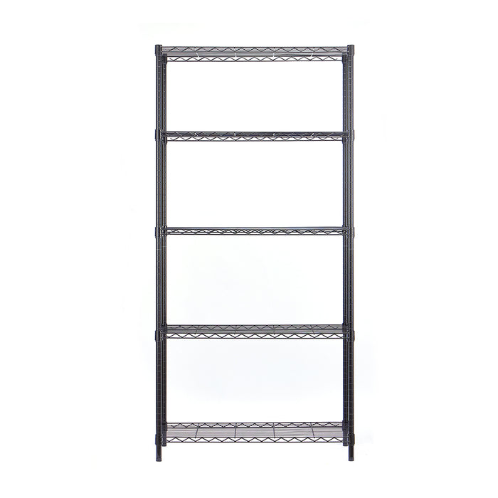 Eurowire Shelving Set (5 Shelf 1800x900x350) (Black)