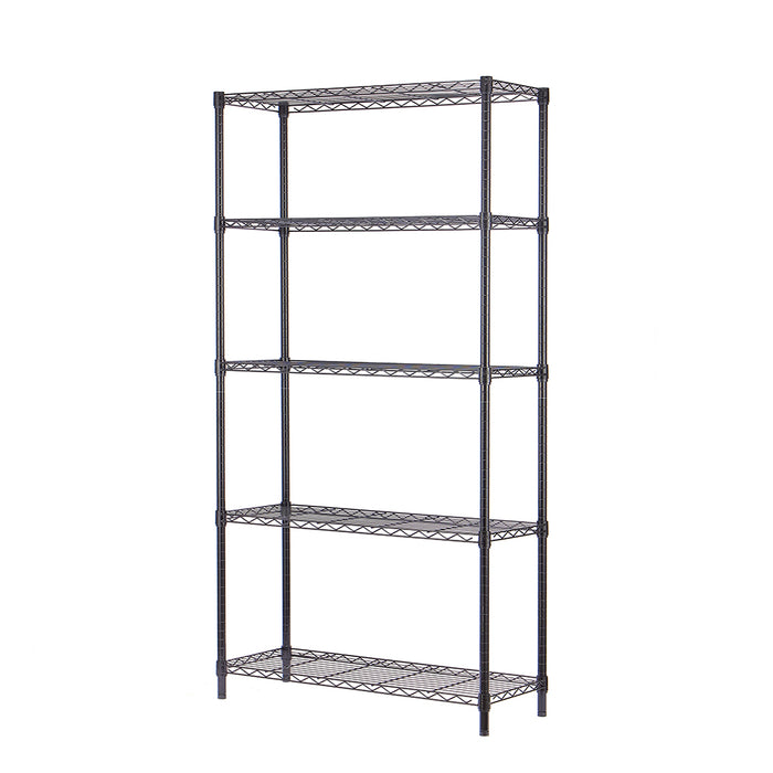 Eurowire Shelving Set (5 Shelf 1800x900x350) (Black)