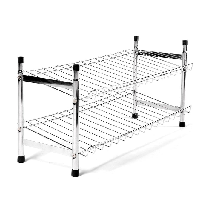 Sloping Shoe Rack (Chrome Plated) 2 tier