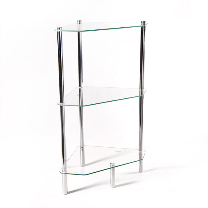 Corner display stand 3 shelf (glass)