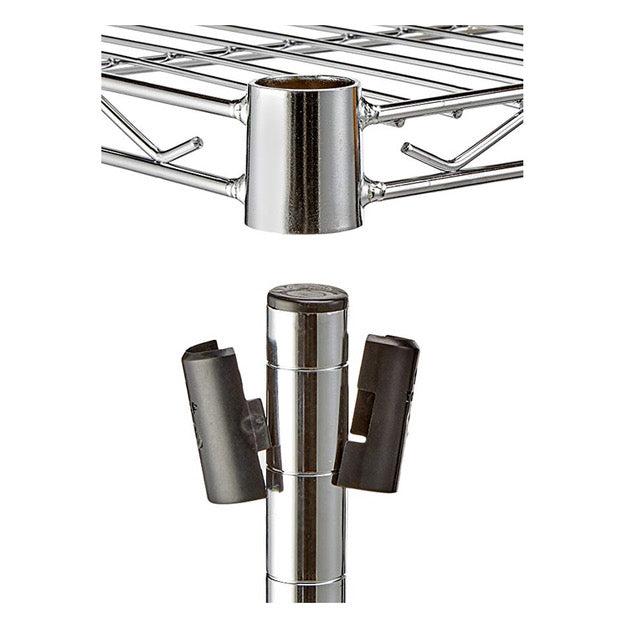 Eurowire Chrome Plated Shelving Set (6 Shelf, 1800x450x450)